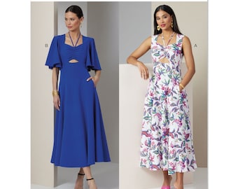 【FLAREUP】23SS★ 350429, Pattern Vol.2 Misses' Dress With Sleeve Variations Vogue Sewing Pattern