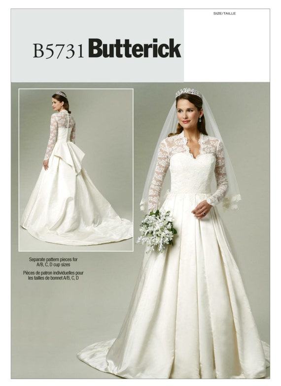 Misses Lace-overlay Dress With Train Butterick Sewing Pattern B5731 Uncut,  FF - Etsy