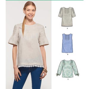 Misses&#39; Tops New Look Sewing Pattern N6604 Uncut, FF