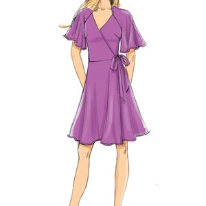 Misses Wrap Dresses Butterick Sewing Pattern B6554 image 8