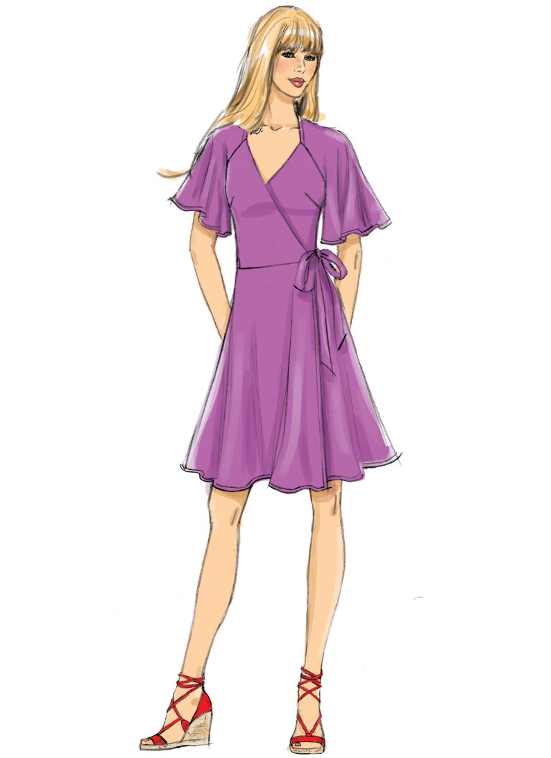 Misses Wrap Dresses Butterick Sewing Pattern B6554 image 8