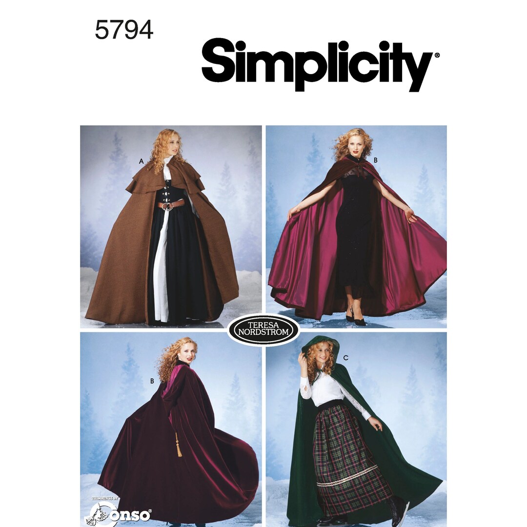 Misses Capes Simplicity Sewing Pattern 5794 Uncut, FF - Etsy