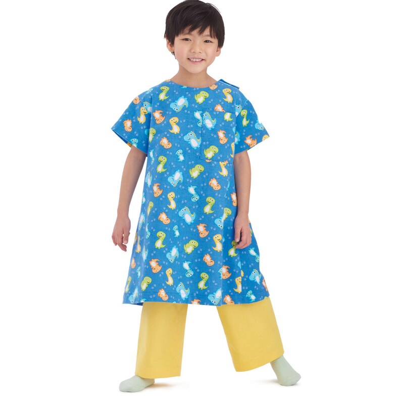 Out Of Print Children's, Girls and Boys Recovery Gowns and Pants Simplicity Sewing Pattern S9578 Uncut, FF image 4