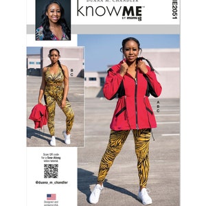 Misses Jacket, Bra Top, and Leggings by Duana M. Chandler Know Me Sewing Pattern ME2051 Uncut, FF