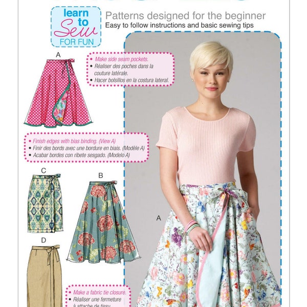 Misses Wrap Skirts McCall's Sewing Pattern M7129
