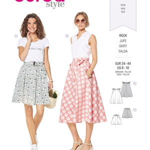 Misses&#39; Bell Shaped Skirt Burda Style Sewing Pattern 6319 Uncut, FF