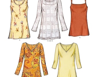 Misses' Tops New Look Sewing Pattern N6086 Uncut, FF Size (10-22)