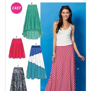 Misses' Knit Skirts McCall's Sewing Pattern M6966 Uncut, FF