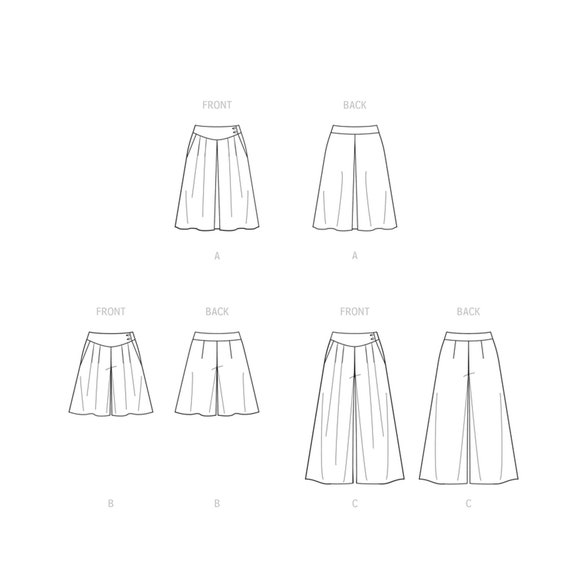 Misses Skirt, Shorts and Pants Mccall's Sewing Pattern M8260