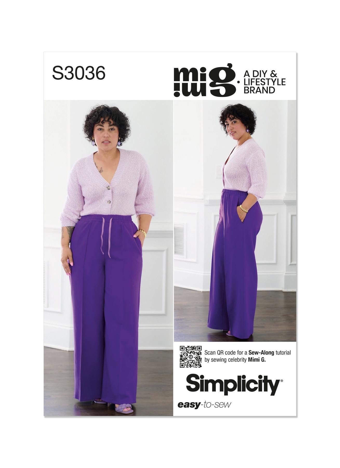 Misses' Pants by Mimi G Style Simplicity Sewing Pattern S3036 Uncut, FF