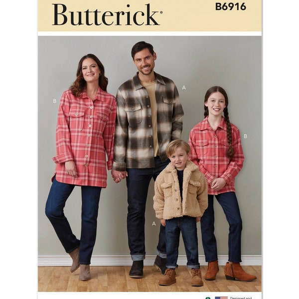 Children's, Teens and Adults Jacket Butterick Sewing Pattern B6916