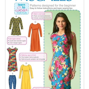 Misses Raglan Tunic, Dresses and Leggings McCall&#39;s Sewing Pattern M7122 Uncut, FF