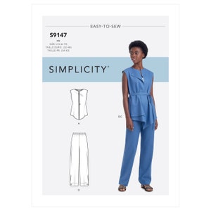 Misses&#39; Tops & Pants Simplicity Sewing Pattern S9147 Uncut, FF