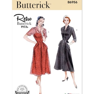 Misses Dress with Sleeve Variations Butterick Sewing Pattern B6956 Uncut, FF