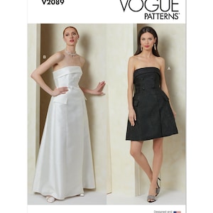 Vogue Sewing Pattern V2083 Misses' Dress in Two Lengths - Etsy