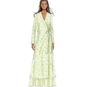 Misses Side-tie Robe, Top, Gown, Pants and Drawstring Bag Butterick ...