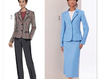 UNCUT Vintage Butterick Sewing Pattern Misses Jacket Skirt Pants 4767 ...