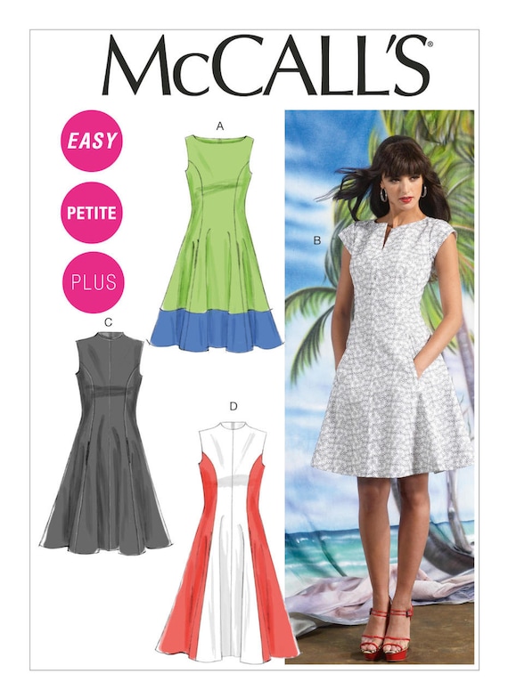 easy fit and flare dress pattern Ladies Fit & Flare Wanderlust Dress PDF Sewing Pattern main image 1