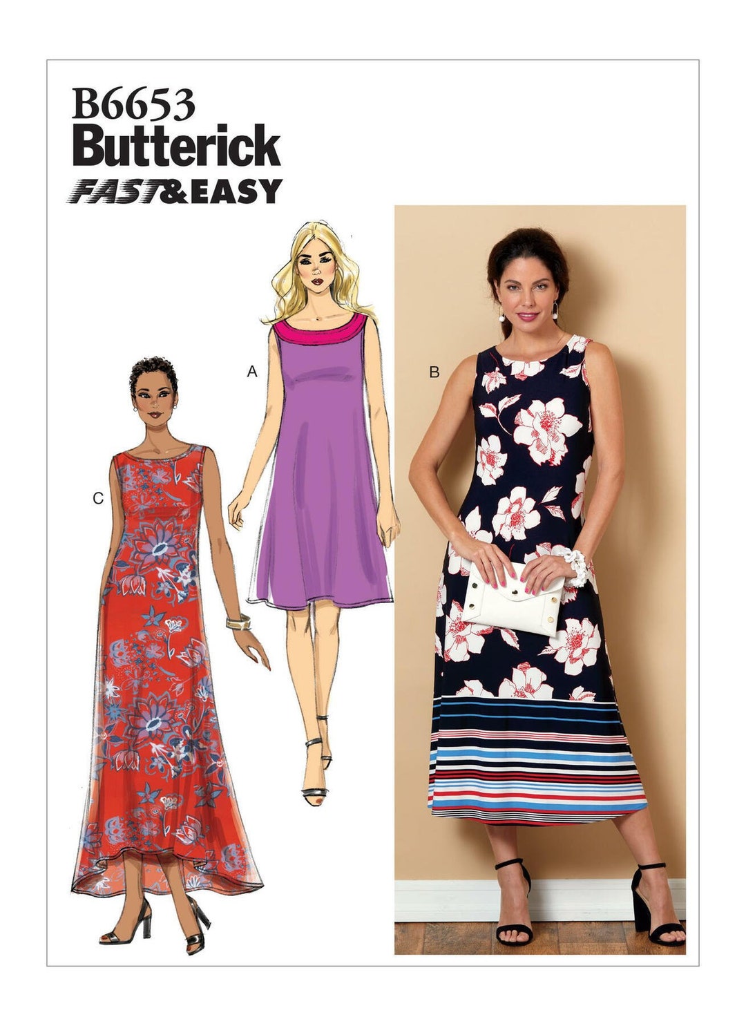 Misses' Dress Butterick Sewing Pattern B6653 - Etsy