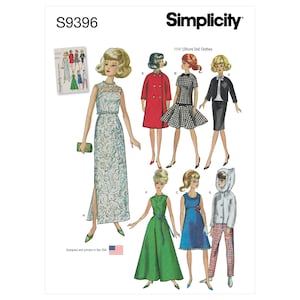 Vintage Doll Clothes for 11-1/2&quot; Doll Simplicity Sewing Pattern S9396 Uncut, FF