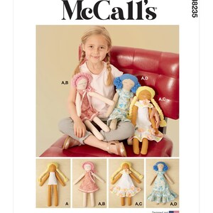 Mccall's Sewing Pattern M8235 18" Cloth Dolls - Etsy