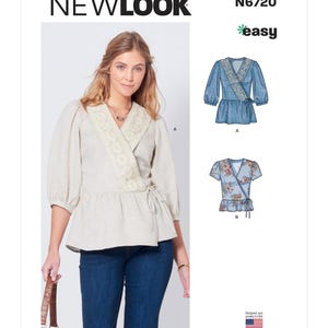 Misses&#39; Tops New Look Sewing Pattern N6720 Uncut, FF