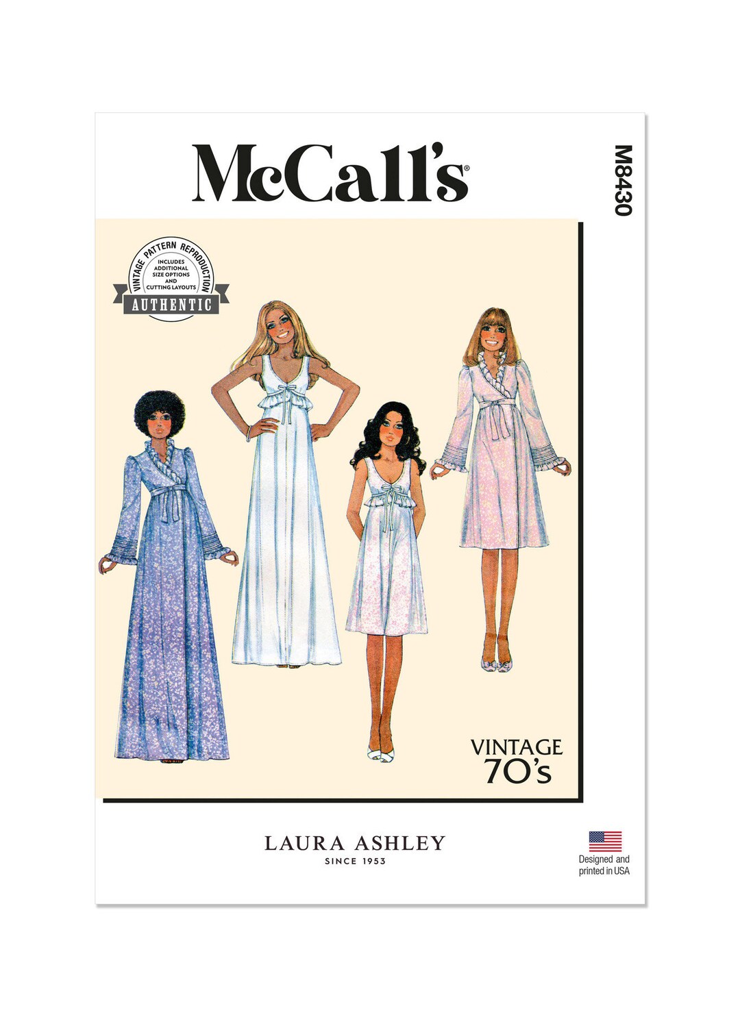 Mccall's Robe Pattern Misses Robe and Nightgown Mccall's Sewing Pattern M8430 Uncut, FF - Etsy