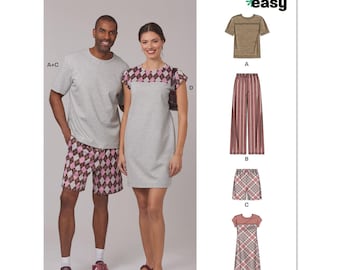 New Look 6859 Easy Sewing Pattern for Men's and Women's Pants or