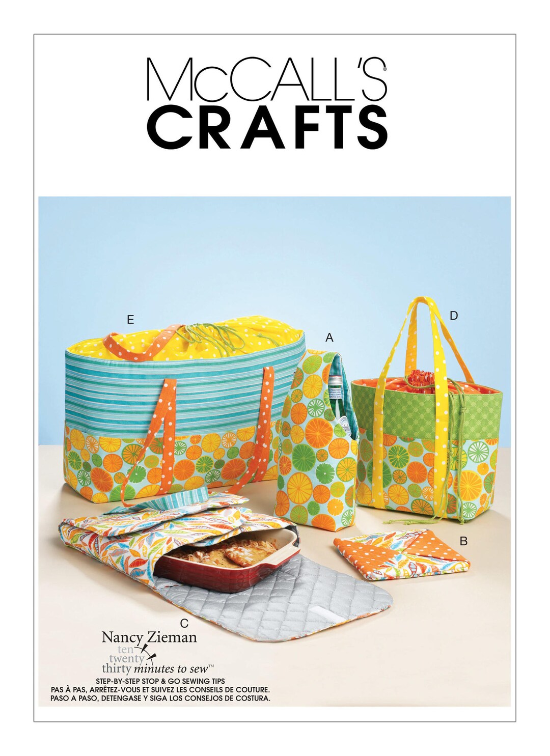Food/bottle Carriers, Hot Pad and Picnic Totes Mccall's Sewing Pattern ...