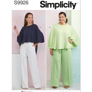 Misses&#39; and Women&#39;s Tops and Pants Simplicity Sewing Pattern S9926 Uncut, FF