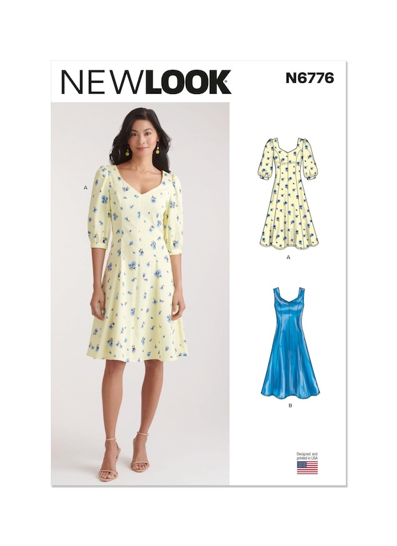 Misses' Dress With Sleeve Variations New Look Sewing Pattern N6776