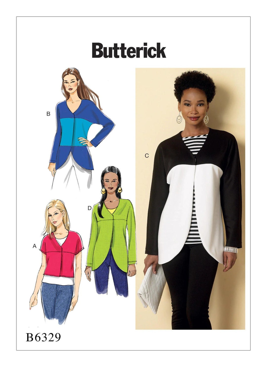 Misses' Curved-seam or Cropped Jackets Butterick Sewing - Etsy