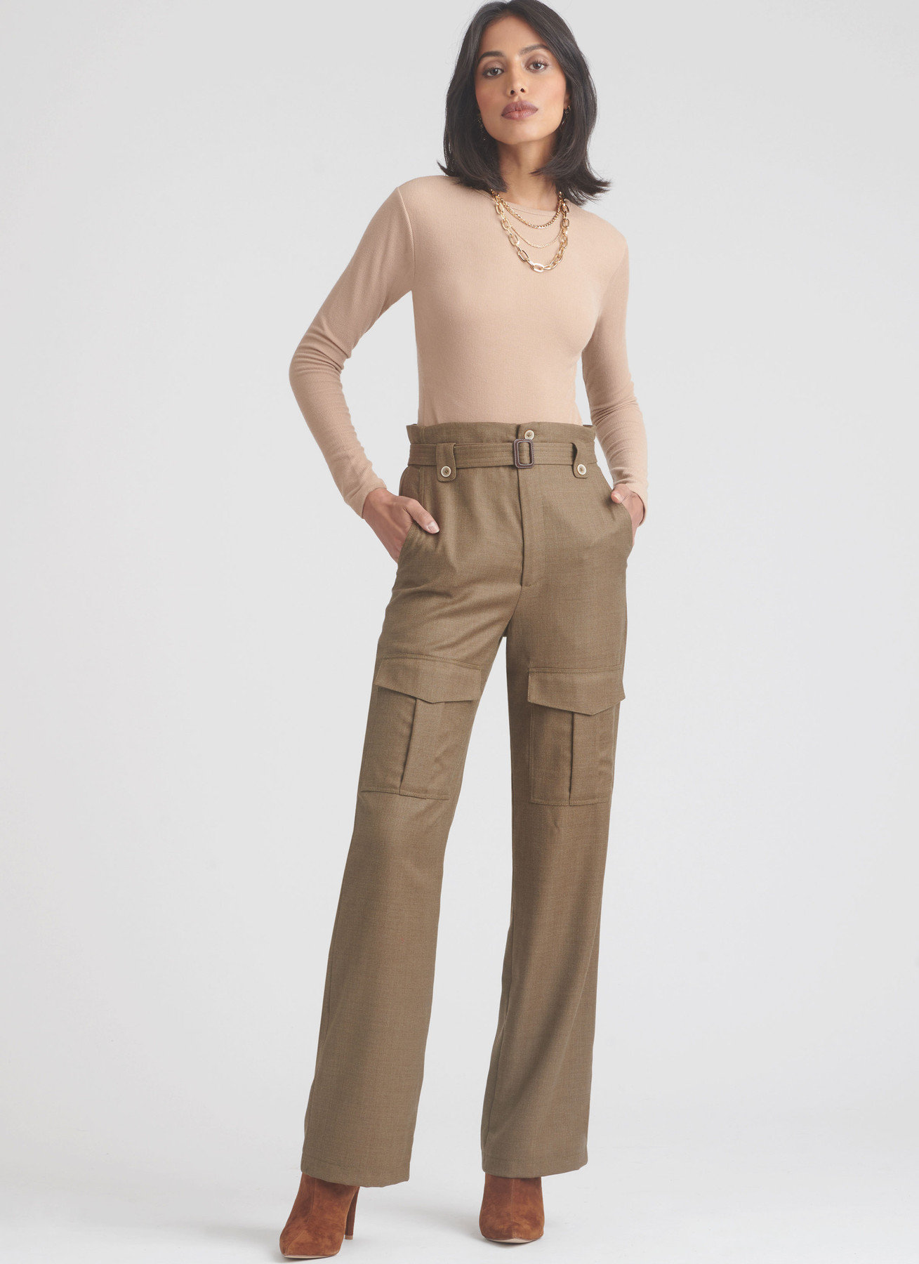 【NONCODE】ON Belt Vintage Washing Pants Vintage Washing Wide Leg Denim Pants CN14 - Korean Women's