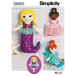 Stuffed Dolls Simplicity Sewing Pattern S8863