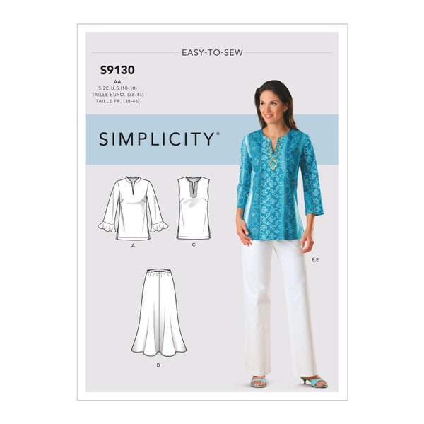 Misses & Women's Tops and Bottoms Simplicity Sewing Pattern S9130