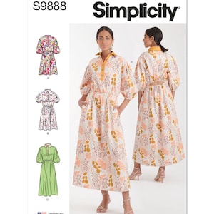 Misses' Dresses Simplicity Sewing Pattern S9888