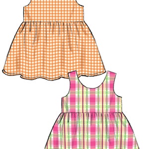 Toddlers' Criss-cross Top, Dresses, Rompers and Bloomers Mccall's Sewing Pattern M6944 - Etsy