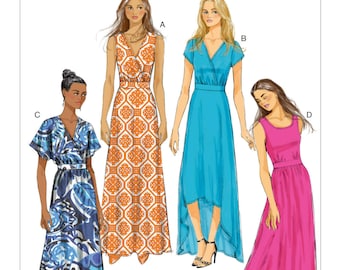 Misses' Surplice Dresses Butterick Sewing Pattern B6051 Uncut, FF