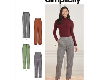 Simplicity S9376 Sewing Pattern Womens Pull on Trousers - Etsy