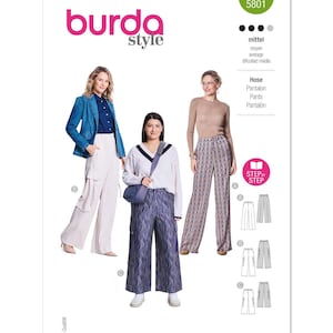 Misses&#39; Trouser Pants Burda Style Sewing Pattern 5801 Uncut, FF