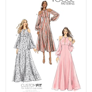 Misses Dress Vogue Sewing Pattern V9296 Uncut, FF