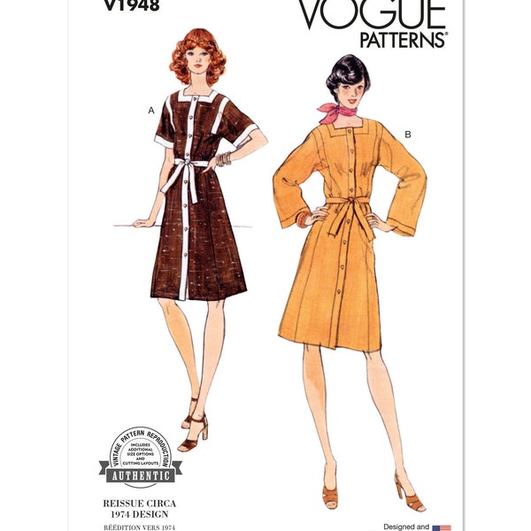 Misses Dress Vogue Sewing Pattern V1948