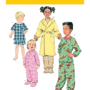 Toddlers & Child's Loungewear and Robe Simplicity Sewing Pattern 1572 Uncut, FF