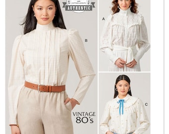 Misses' Blouses by Laura Ashley McCall's Sewing Pattern M8620 Uncut, FF Size (6-14)