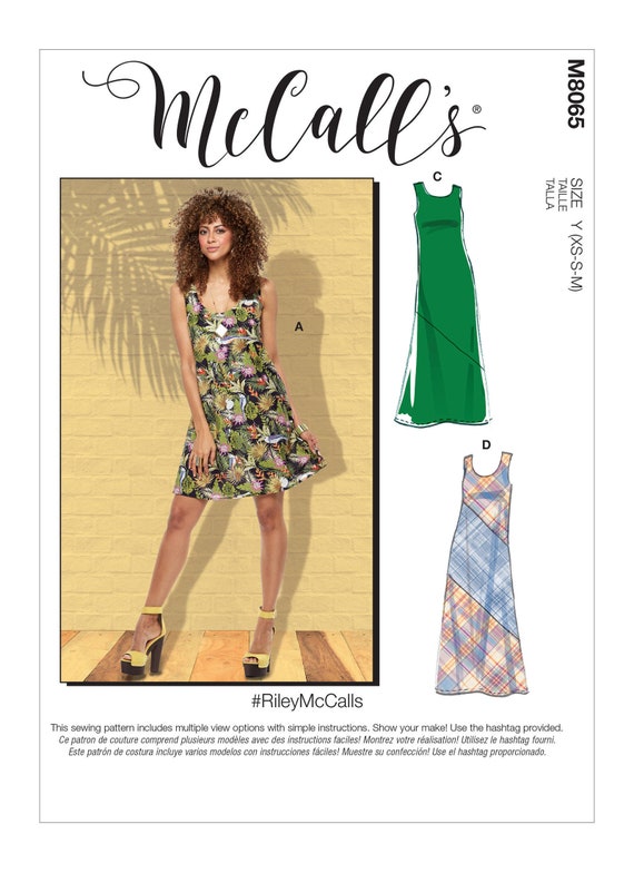 McCall's Sewing Pattern Misses' Dresses-XS-S-M, Size: XS-Small-Medium