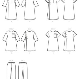Out Of Print Children's, Girls and Boys Recovery Gowns and Pants Simplicity Sewing Pattern S9578 Uncut, FF image 7