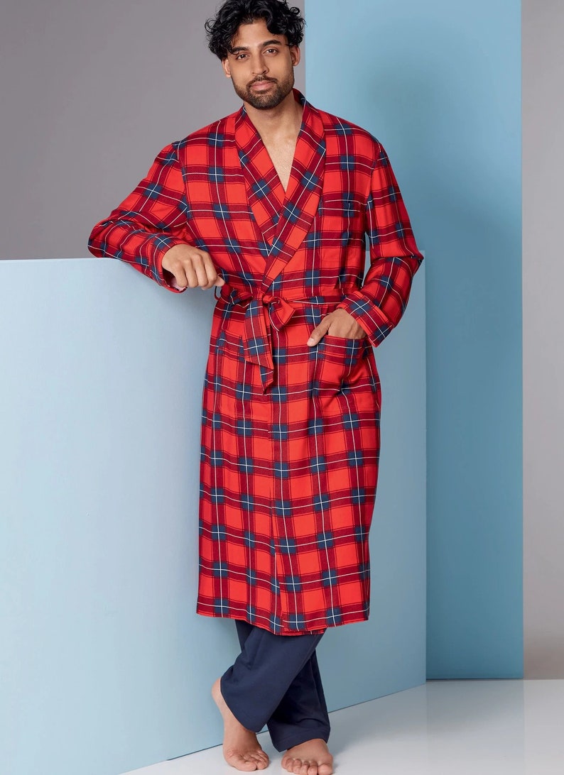 Men's Robe and Belt Vogue Sewing Pattern V1855 Etsy