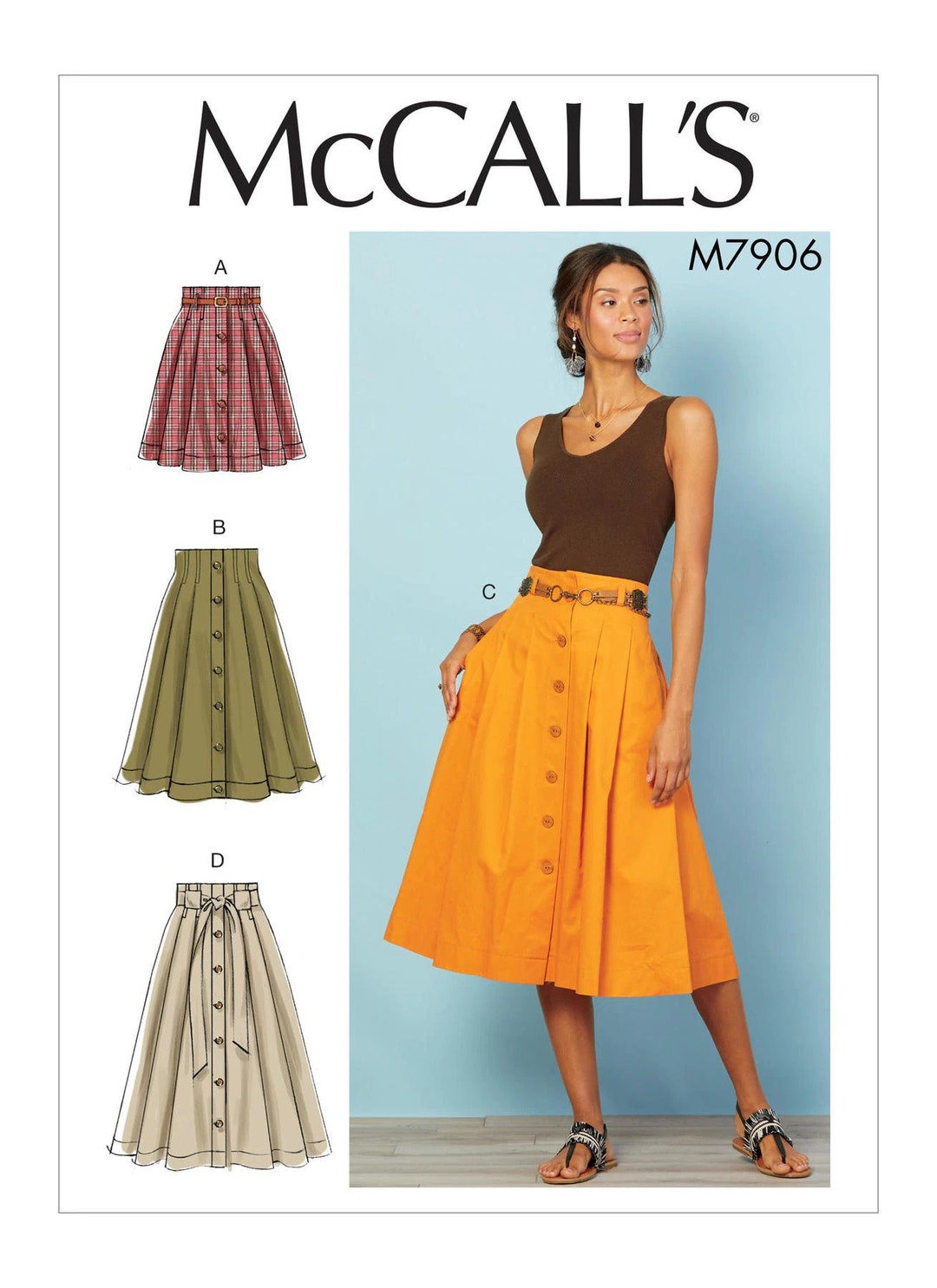 Misses Skirts Mccall's Sewing Pattern M7906 - Etsy