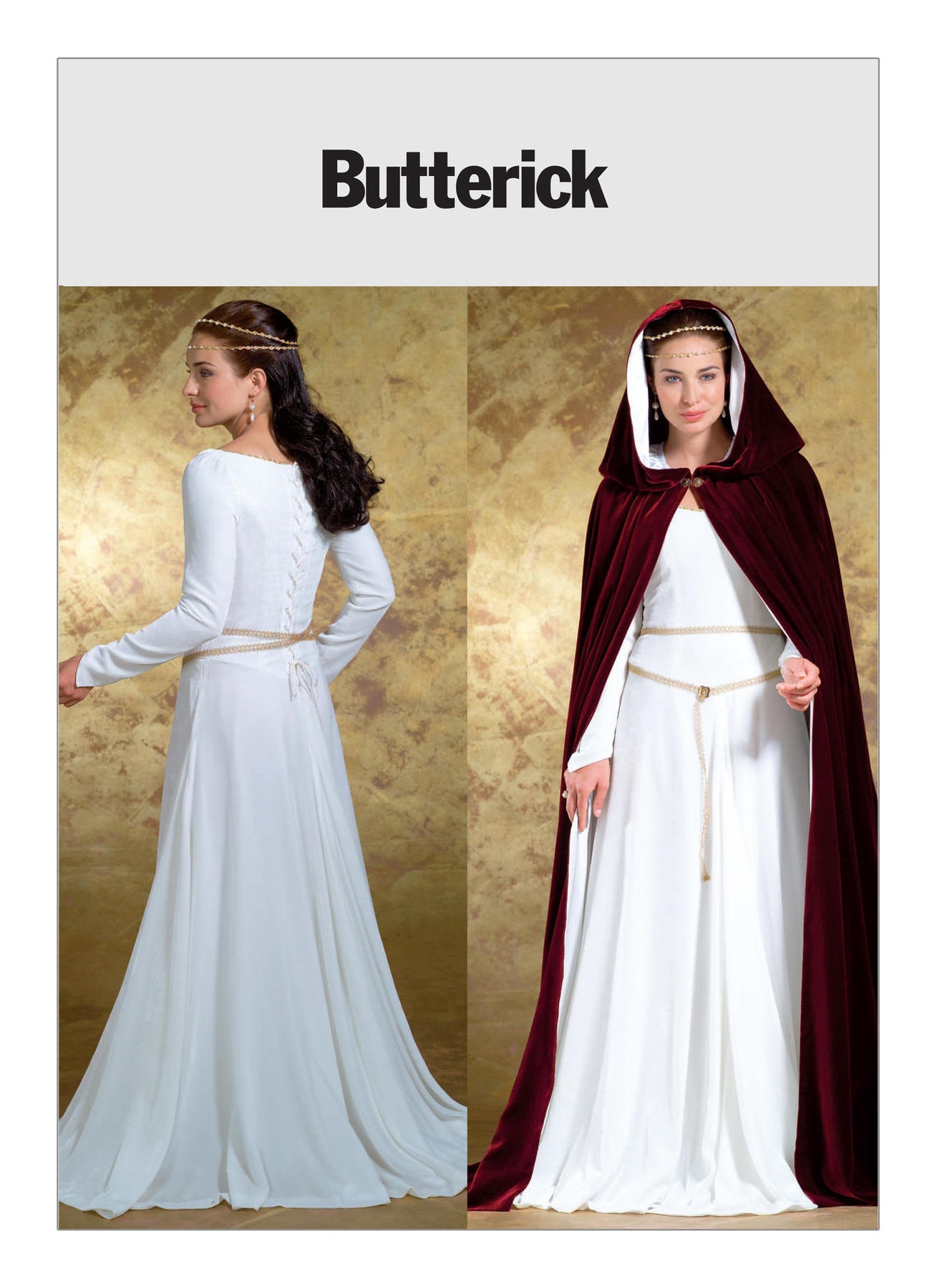 abc style　クリーク Floor-length Cape and Princess Seam Dress Butterick Sewing Pattern