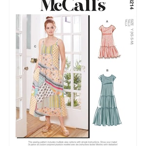 Misses Dresses & Mask McCall's Sewing Pattern M8214 Uncut, FF